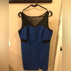 Kensie black and blue sheer top dress